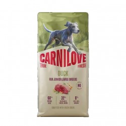 Carnilove True Fresh Duck Junior храна за подрастващи кучета от големи породи. Разфасовка 1,5 кг.